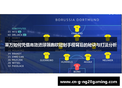 莱万如何凭借高效进球领跑欧冠射手榜背后的秘诀与打法分析